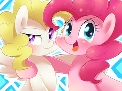 Size: 1830x1358 | Tagged: safe, artist:sion-ara, pinkie pie, surprise, pony, g1, g4, happy, looking at you, open mouth