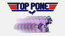 Size: 1920x1080 | Tagged: safe, artist:x3demonomega, commander easy glider, twilight sparkle, alicorn, pony, g4, ancient wonderbolts uniform, female, logo, mare, parody, pone, sunglasses, top gun, twilight sparkle (alicorn), vector, wallpaper, wonderbolts, wonderbolts uniform