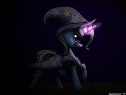 Size: 1024x768 | Tagged: safe, artist:spyrophantom, trixie, pony, unicorn, g4, female, magic, mare, smiling, solo