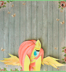 Size: 1234x1357 | Tagged: safe, artist:ladymonotone, fluttershy, g4, cute, daaaaaaaaaaaw, female, papercraft, shyabetes, solo