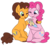 Size: 500x462 | Tagged: safe, artist:lulubell, cheese sandwich, pinkie pie, oc, oc:party popper, pony, g4, baby, baby pony, cute, family, female, heartwarming in hindsight, male, next generation, offspring, parent:cheese sandwich, parent:pinkie pie, parents:cheesepie, ship:cheesepie, shipping, simple background, straight, transparent background, unshorn fetlocks