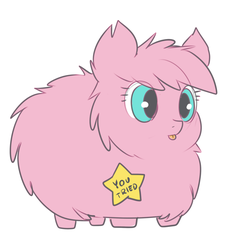 Size: 1000x1018 | Tagged: safe, artist:atryl, oc, oc only, oc:fluffle puff, :p, female, simple background, solo, stars, tongue out, white background, you tried