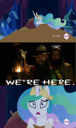 Size: 612x1024 | Tagged: safe, princess celestia, g4, celestia's nightmare, exploitable meme, hub logo, meme, the wyatt family, wwe