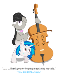 Size: 1244x1641 | Tagged: safe, artist:ultrathehedgetoaster, dj pon-3, octavia melody, vinyl scratch, earth pony, pony, unicorn, g4, ..., conjoined, dialogue, female, fusion, hedgetoaster hybrid, mare, pushmi-pullyu, scratchtavia (fusion), scrunchy face, simple background, we have become one, white background