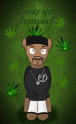 Size: 1410x2268 | Tagged: safe, artist:ritorical, drugs, marijuana, ponified, snoop dogg, solo