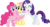 Size: 6687x3577 | Tagged: safe, artist:geonine, fluttershy, pinkie pie, rarity, g4, simple background, transparent background, vector