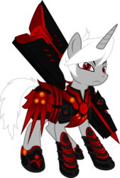 Size: 6000x8868 | Tagged: safe, artist:mactavish1996, artist:salemcat, oc, oc only, oc:soul taker, absurd resolution, armor, simple background, solo, transparent background, vector, weapon