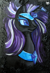 Size: 620x900 | Tagged: safe, artist:php174, nightmare rarity, g4, female, portrait, solo, traditional art