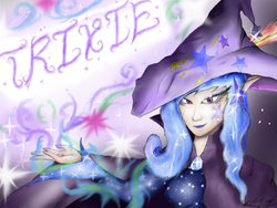 Size: 2800x2100 | Tagged: safe, artist:randomflakey, trixie, human, g4, female, high res, humanized, solo