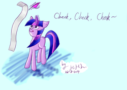 Size: 1024x724 | Tagged: safe, artist:hhl-skylonelysnow, twilight sparkle, g4, checklist, female, solo