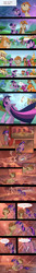 Size: 1064x8117 | Tagged: safe, artist:ruffu, carrot top, cheerilee, derpy hooves, diamond tiara, filthy rich, golden harvest, merry may, twilight sparkle, alicorn, pony, spiders and magic: rise of spider-mane, g4, blushing, comforting, comic, crossover, crossover shipping, eyes closed, female, floppy ears, golden oaks library, gritted teeth, head tilt, hug, kissing, male, mama twilight, mare, peter parker, ponified, ponyville, pregnant, sad, scared, sitting, smiling, spider-man, spiders and magic ii: eleven months, spidertwi, twilight sparkle (alicorn), zip lines