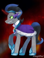 Size: 1024x1365 | Tagged: safe, artist:asinglepetal, king sombra, g4, dark magic, former good king sombra, good king sombra, magic, sombra eyes