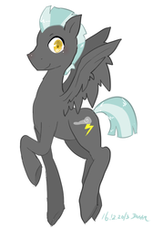 Size: 507x753 | Tagged: safe, artist:divided-s, thunderlane, pegasus, pony, g4, looking at you, male, pixiv, simple background, smiling, solo, stallion, white background
