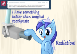 Size: 1000x700 | Tagged: safe, artist:dazko, minuette, pony, unicorn, ask doctor colgate, g4, ask, female, solo, tumblr