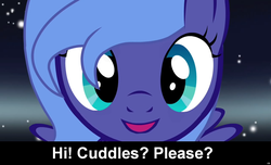 Size: 1600x973 | Tagged: safe, screencap, princess luna, alicorn, pony, g4, bronybait, caption, cs captions, cute, female, filly, foal, lunabetes, mare, solo, woona