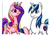 Size: 541x386 | Tagged: safe, artist:retrostarling, princess cadance, shining armor, g4, holding hooves