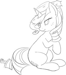 Size: 723x822 | Tagged: safe, artist:mcsadat, rarity, g4, female, grayscale, monochrome, simple background, solo