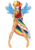 Size: 2480x3507 | Tagged: safe, artist:dalishtook, rainbow dash, human, g4, clothes, dress, female, gala dress, high res, humanized, simple background, skinny, solo, thin, transparent background, winged humanization