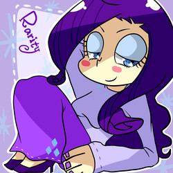 Size: 1024x1024 | Tagged: safe, artist:flashblue, rarity, human, g4, chibi, female, humanized, nail polish, pixiv, solo