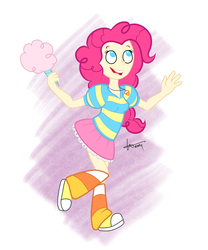 Size: 2500x3000 | Tagged: safe, artist:kris-tuna, pinkie pie, human, g4, converse, female, high res, humanized, shoes, solo