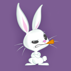 Size: 900x900 | Tagged: artist needed, source needed, safe, angel bunny, rabbit, g4, animal, male, purple background, simple background, solo