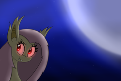 Size: 3072x2048 | Tagged: safe, artist:nuke928, fluttershy, g4, female, flutterbat, high res, moon, night, race swap, solo