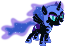 Size: 1541x1084 | Tagged: safe, artist:imageconstructor, nightmare moon, g4, cute, female, filly, nightmare woon, simple background, solo, svg, transparent background, vector, woona