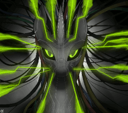 Size: 400x355 | Tagged: safe, artist:cymek, pony, animated, artificial intelligence, loop, ponified, shodan, solo, system shock, system shock 2
