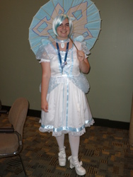 Size: 1944x2592 | Tagged: safe, oc, oc:snowdrop, human, bronycon, cosplay, irl, irl human, photo, umbrella