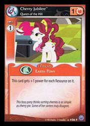 Size: 344x480 | Tagged: safe, enterplay, cherry jubilee, pinkie pie, g4, my little pony collectible card game, rock n rave, the crystal games, ccg