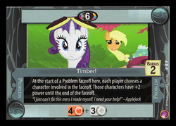 Size: 480x344 | Tagged: safe, enterplay, applejack, rarity, g4, my little pony collectible card game, rock n rave, ccg