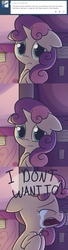 Size: 900x3300 | Tagged: safe, artist:spikedmauler, sweetie belle, pony, unicorn, g4, ask, comic, crying, cute, diasweetes, female, go ask sweetie belle, night, scared, solo, terrified, tumblr