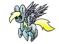 Size: 1600x1200 | Tagged: safe, artist:fusionflyer, derpy hooves, pegasus, pony, g4, female, flying, impossibly large ears, mare, simple background, solo, spread wings