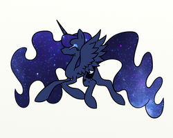 Size: 1000x800 | Tagged: safe, artist:t3zz, princess luna, g4, eyes closed, female, simple background, solo, spread wings
