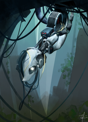 Size: 595x822 | Tagged: safe, artist:toki, pony, glados, ponified, portal (valve), solo