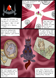 Size: 696x965 | Tagged: safe, artist:metal-kitty, granny smith, oc, oc:red harvest, earth pony, pony, unicorn, comic:mlp project, g4, comic, crown, dark crown, elements of harmony, hora umbrae, possession