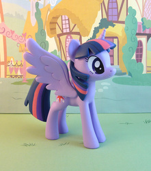 Size: 839x950 | Tagged: safe, artist:krowzivitch, twilight sparkle, alicorn, pony, g4, female, horn, ponyville, sculpture, solo, toy, twilight sparkle (alicorn), wings