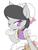 Size: 515x679 | Tagged: safe, artist:mococo, octavia melody, earth pony, pony, g4, blowing a kiss, clothes, female, one eye closed, solo, wink