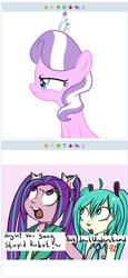 Size: 254x550 | Tagged: safe, aria blaze, diamond tiara, derpibooru, equestria girls, g4, my little pony equestria girls: rainbow rocks, exploitable meme, hatsune miku, juxtaposition, juxtaposition win, meme, meta, vocaloid