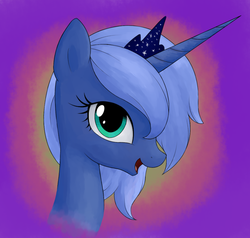 Size: 1600x1525 | Tagged: safe, artist:greenprickle, artist:kas92, princess luna, g4, female, open mouth, s1 luna, smiling, solo