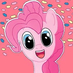 Size: 894x894 | Tagged: safe, artist:bradleydoom, pinkie pie, g4, digital art, female, party, solo