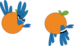 Size: 11000x6879 | Tagged: safe, artist:archive-alicorn, orange bird, bird, g4, too many pinkie pies, absurd resolution, flying, orange, simple background, transparent background, vector