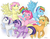 Size: 950x750 | Tagged: safe, artist:prk, applejack, fluttershy, pinkie pie, rainbow dash, rarity, twilight sparkle, alicorn, pony, g4, applejack (male), bubble berry, butterscotch, dusk shine, elusive, male, male six, mane six, pixiv, prince dusk, rainbow blitz, rule 63, twilight sparkle (alicorn)