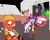 Size: 1044x837 | Tagged: safe, artist:metal-kitty, big macintosh, owlowiscious, twilight sparkle, bird, earth pony, owl, pony, unicorn, g4, baboon uterus, clothes, crossover, female, heavy (tf2), heavy mac, levitation, magic, male, mare, medic, medic (tf2), stallion, team fortress 2, telekinesis, twi medic, uterus