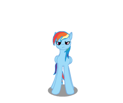 Size: 500x420 | Tagged: safe, artist:klystron2010, rainbow dash, pegasus, pony, g4, animated, female, flying, simple background, solo, white background
