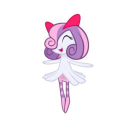 Size: 3500x3500 | Tagged: safe, artist:navitaserussirus, sweetie belle, kirlia, g4, crossover, cute, diasweetes, high res, pokémon, simple background, transparent background, vector