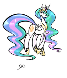 Size: 1280x1497 | Tagged: safe, artist:saliantsunbreeze, princess celestia, g4, female, simple background, solo