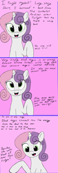 Size: 1280x3810 | Tagged: safe, artist:xenithion, sweetie belle, g4, ask, blood mage sweetie belle, tumblr