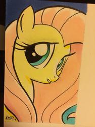 Size: 768x1024 | Tagged: safe, artist:tony fleecs, fluttershy, g4, female, solo, traditional art