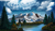 Size: 2903x1686 | Tagged: safe, artist:alumx, princess celestia, g4, bob ross, female, scenery, solo, style emulation